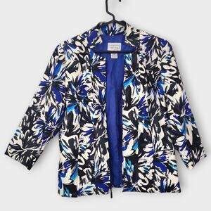 Molly and Maxx Jacket Womens Size Small Multicolor Abstract Floral Zippe…